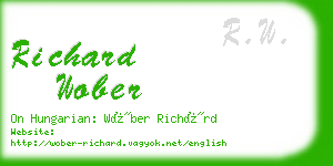 richard wober business card